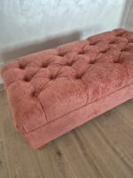 Bancheta tapitata cu nasturi, 110×50×50 cm