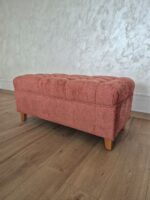 Bancheta tapitata cu nasturi, 110×50×50 cm