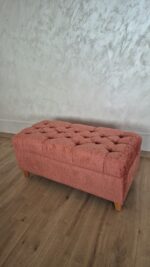 Bancheta tapitata cu nasturi, 110×50×50 cm