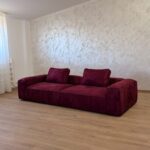 Canapea modulara din microfibra bordo, cu chedere si cusaturi incretite, 280 cm - imagine 9